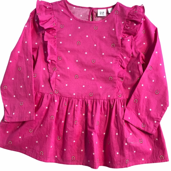 Gap Ruffle Peplum Print Top - Picture 9 of 9